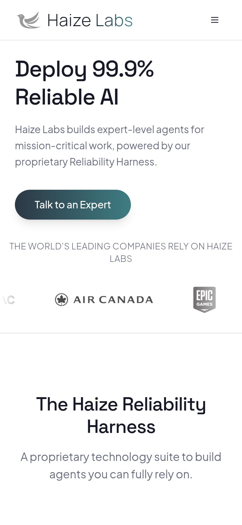 Haize Labs mobile capture for Mobile web