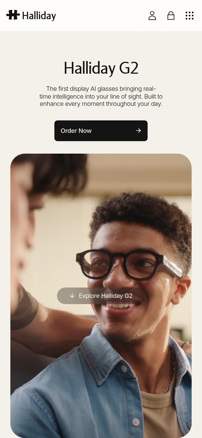 Halliday Glasses mobile capture for Mobile web