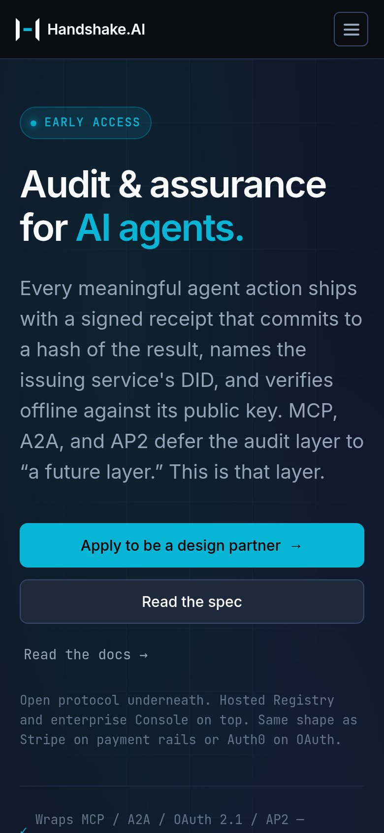 Handshake AI mobile capture for Mobile web
