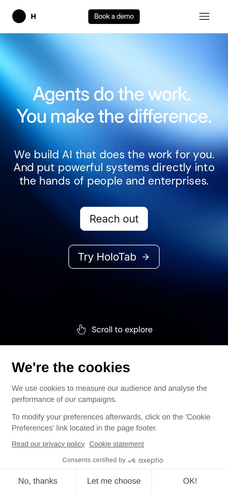 Runner H (H Company) mobile capture for Mobile web