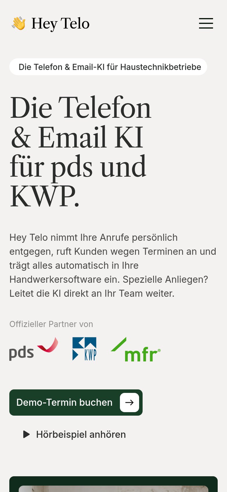 Hey Telo mobile capture for Mobile web