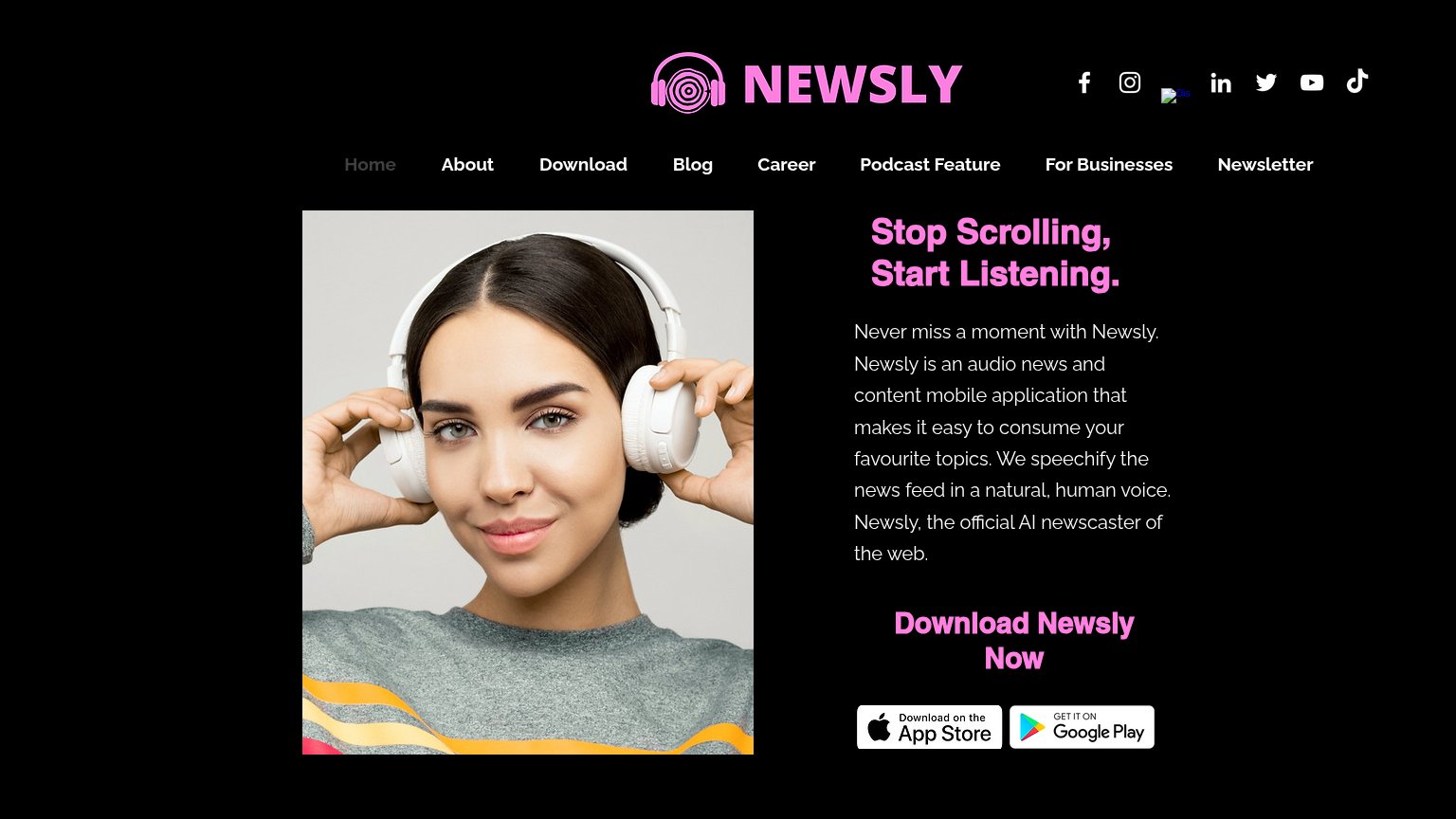 Newsly desktop capture for Information hierarchy