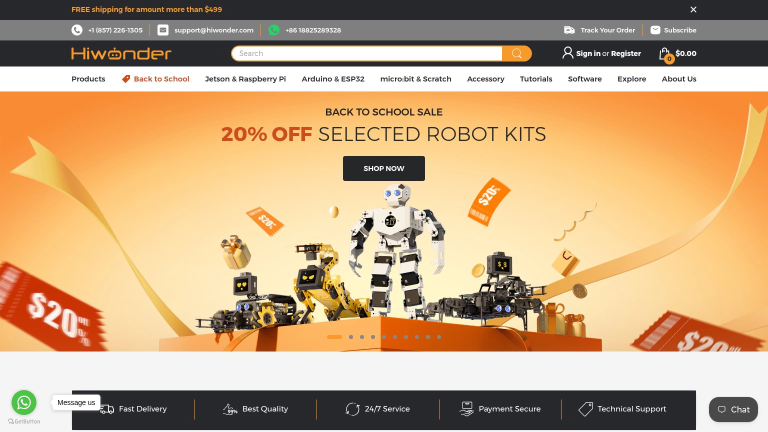 UnitedRobotics (Vention alternative) — HumanoidRobotics via Unitree distributor desktop capture for Information hierarchy