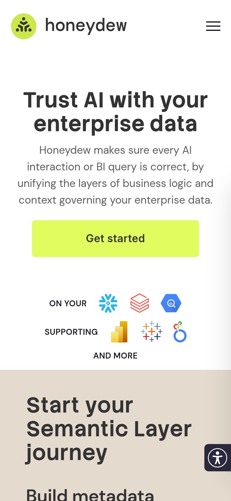 Boring Semantic Layer alternative — Cortex (Snowflake) excluded; use Metabase ex mobile capture for Mobile web