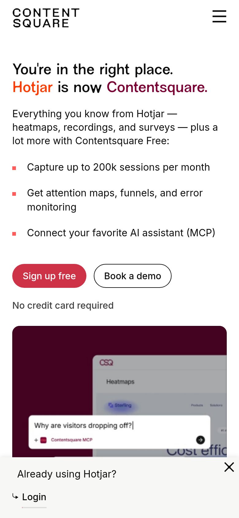 Hotjar mobile capture for Mobile web
