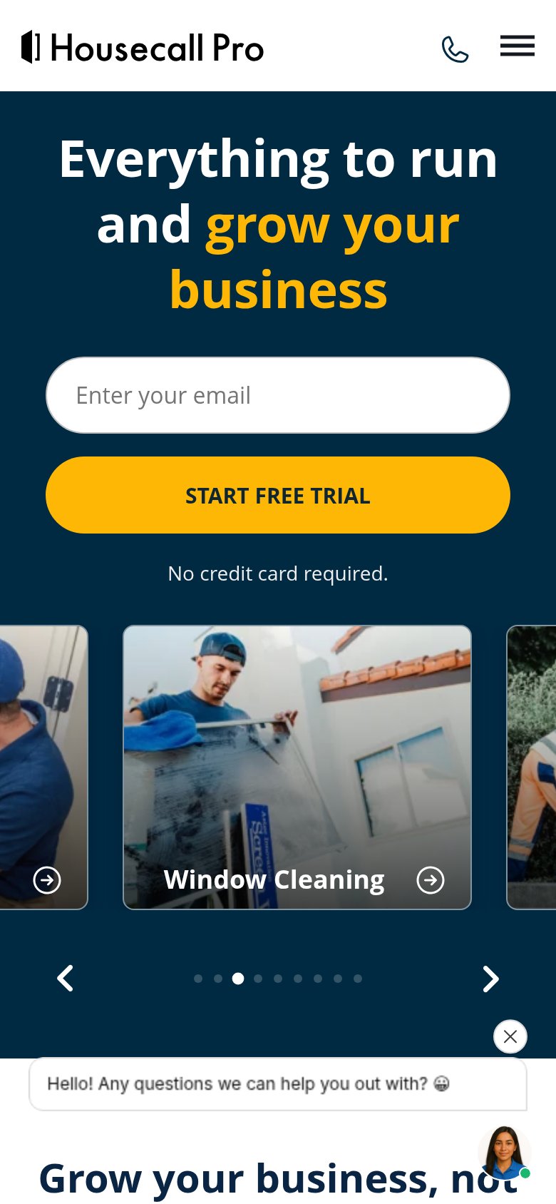 Housecall Pro mobile capture for Mobile web