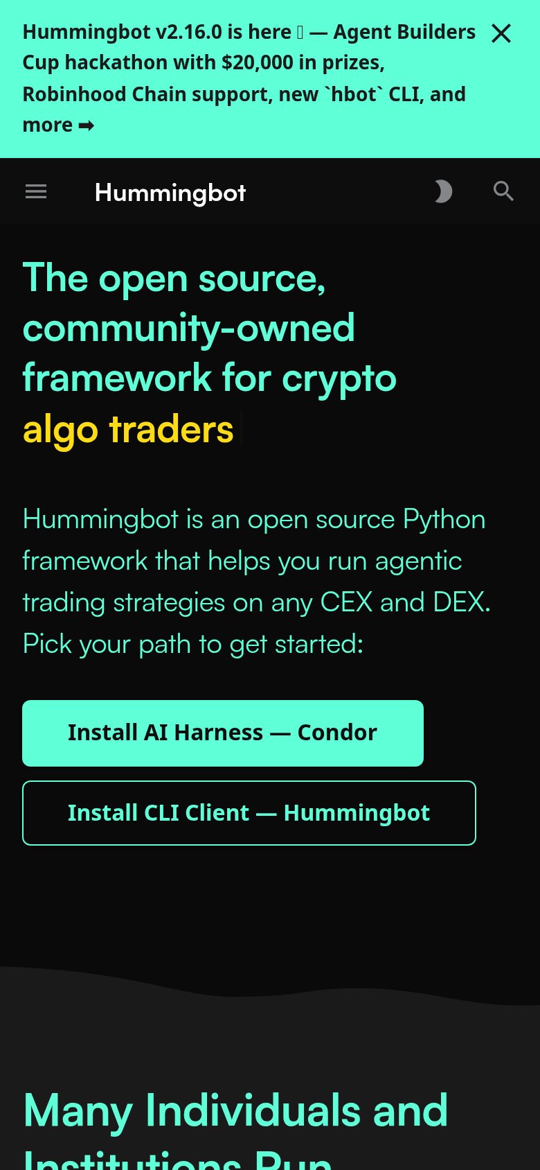 Hummingbot mobile capture for Mobile web