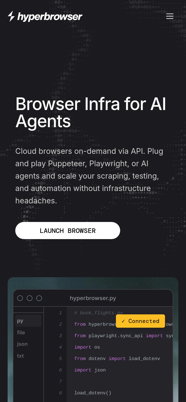 Hyperbrowser mobile capture for Mobile web