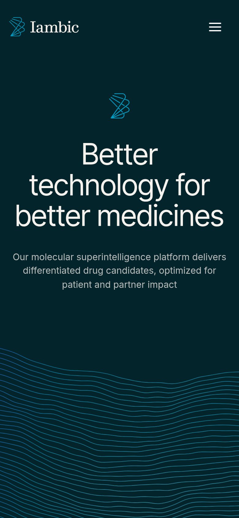 Iambic Therapeutics mobile capture for Mobile web