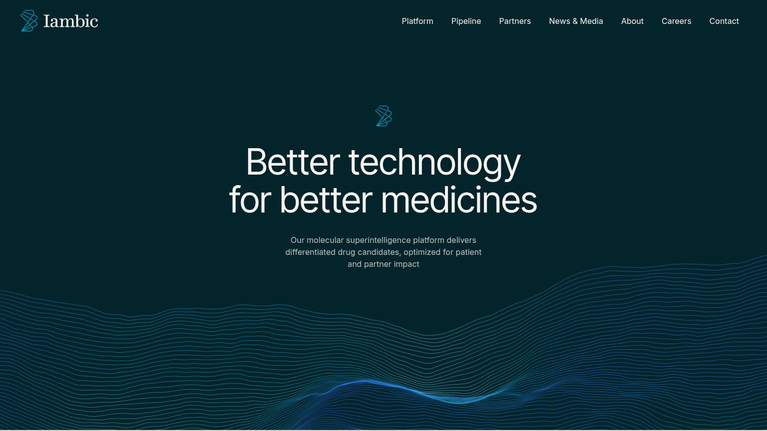 Iambic Therapeutics desktop capture for Information hierarchy