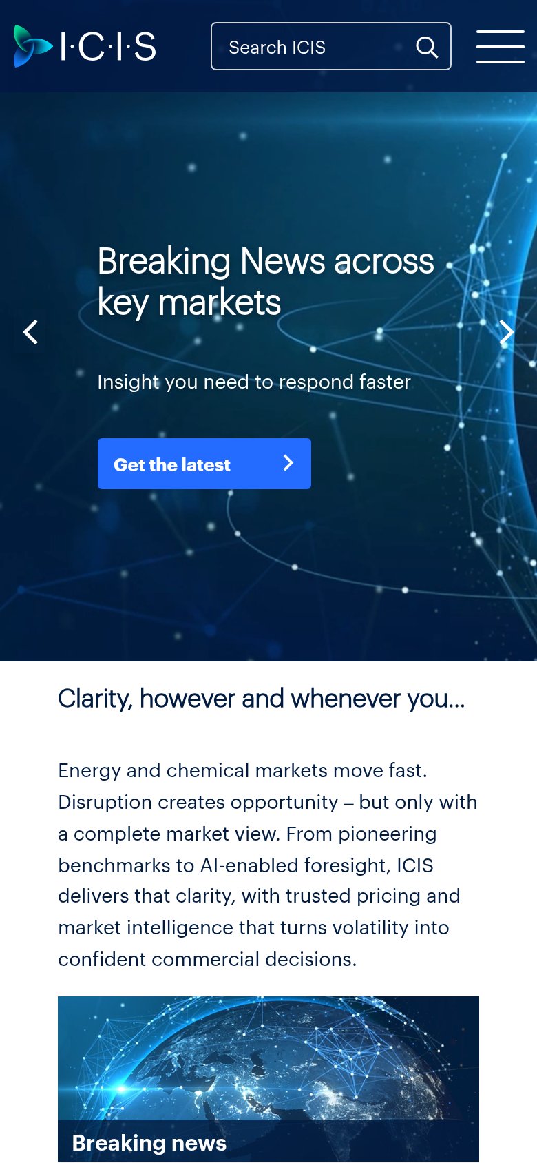 ICIS mobile capture for Mobile web