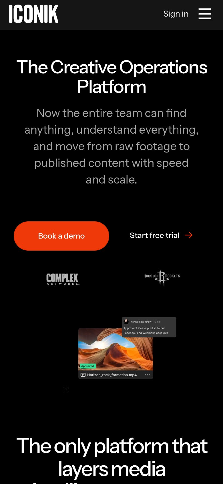 Iconik mobile capture for Mobile web