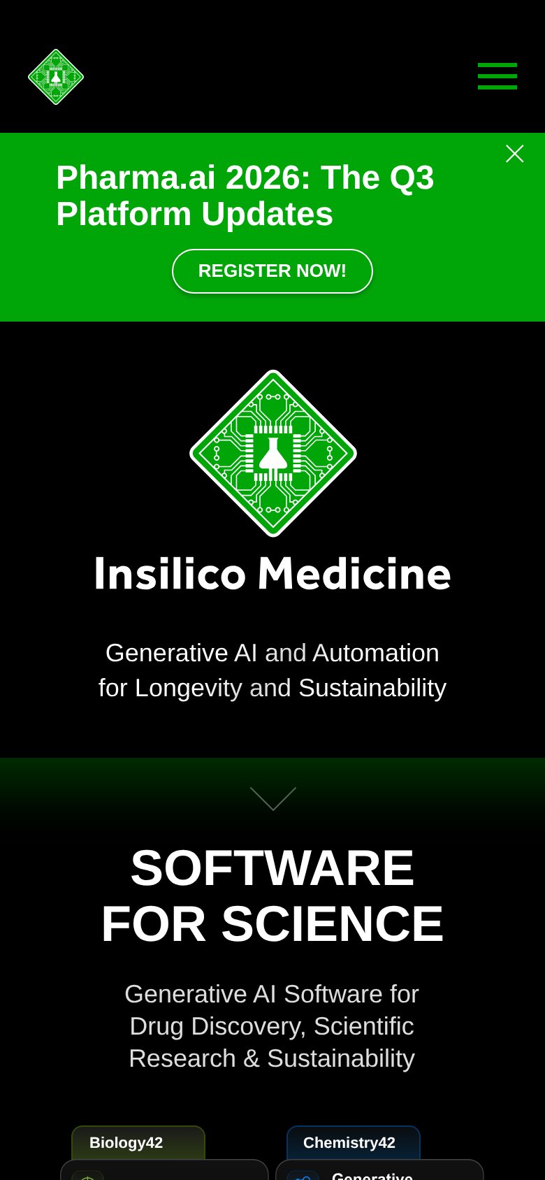 Insilico Medicine mobile capture for Mobile web