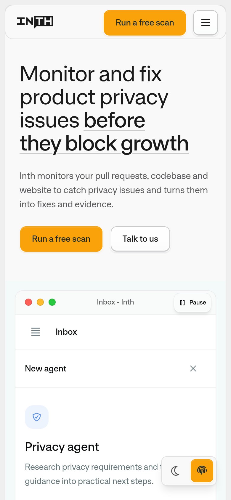 Inth mobile capture for Mobile web