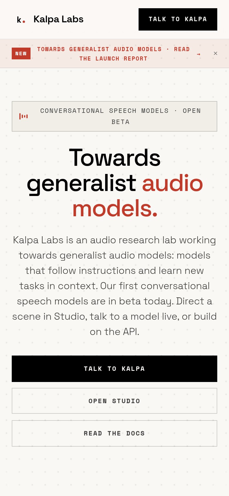 Kalpa Labs mobile capture for Mobile web