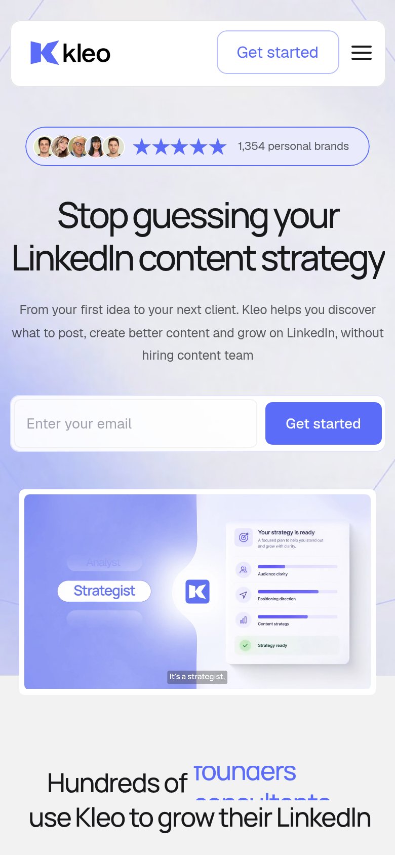 Kleo mobile capture for Mobile web