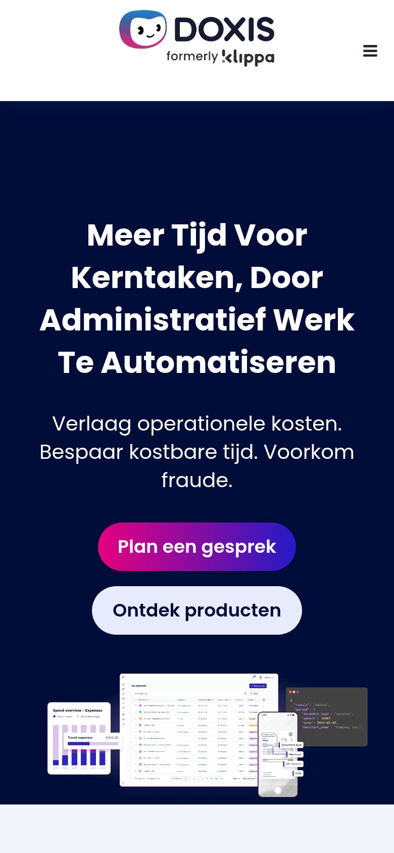 Klippa DocHorizon mobile capture for Mobile web