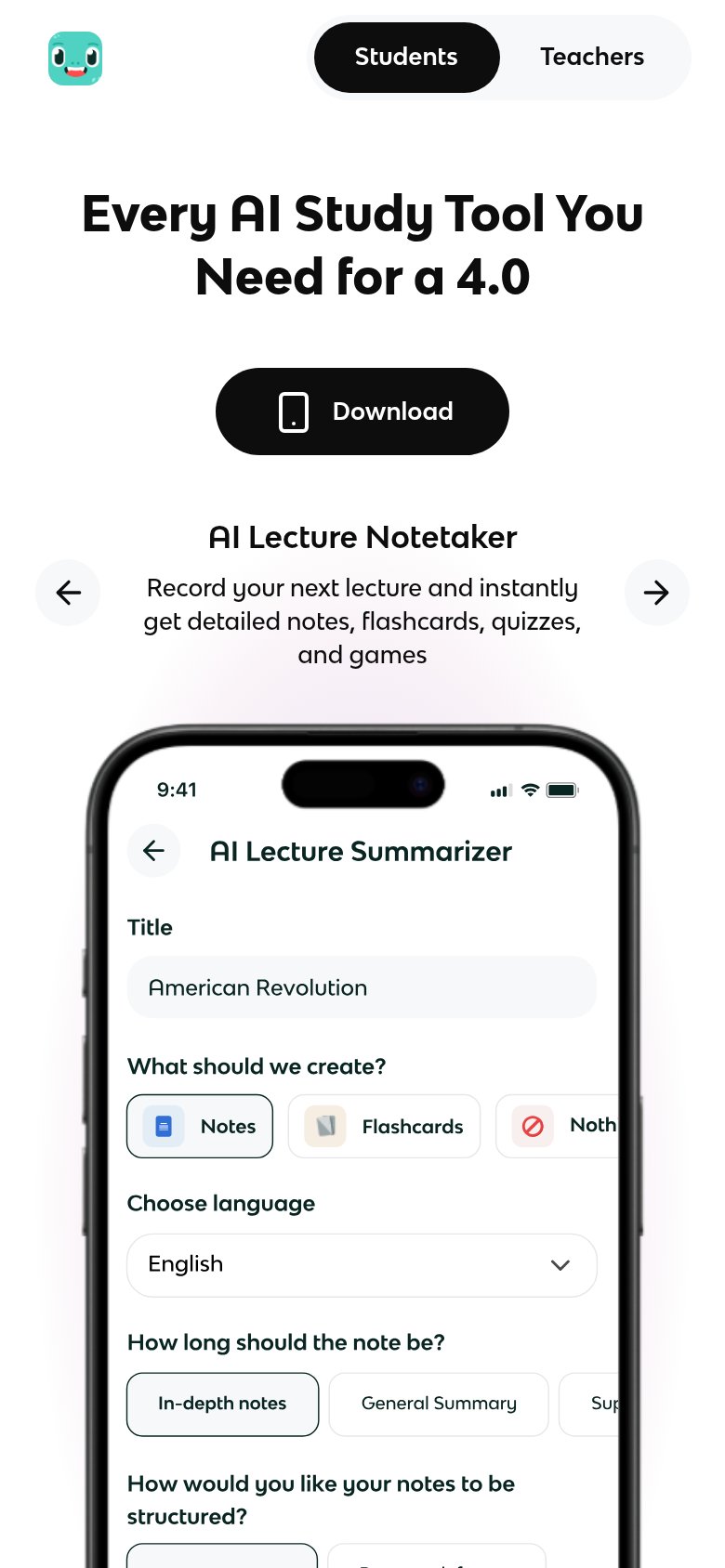 Knowt mobile capture for Mobile web