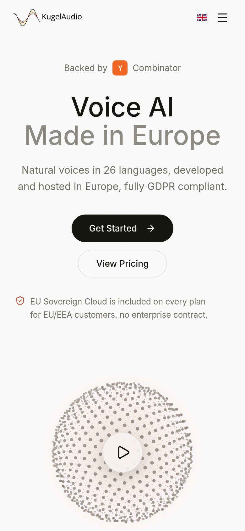 KugelAudio mobile capture for Mobile web