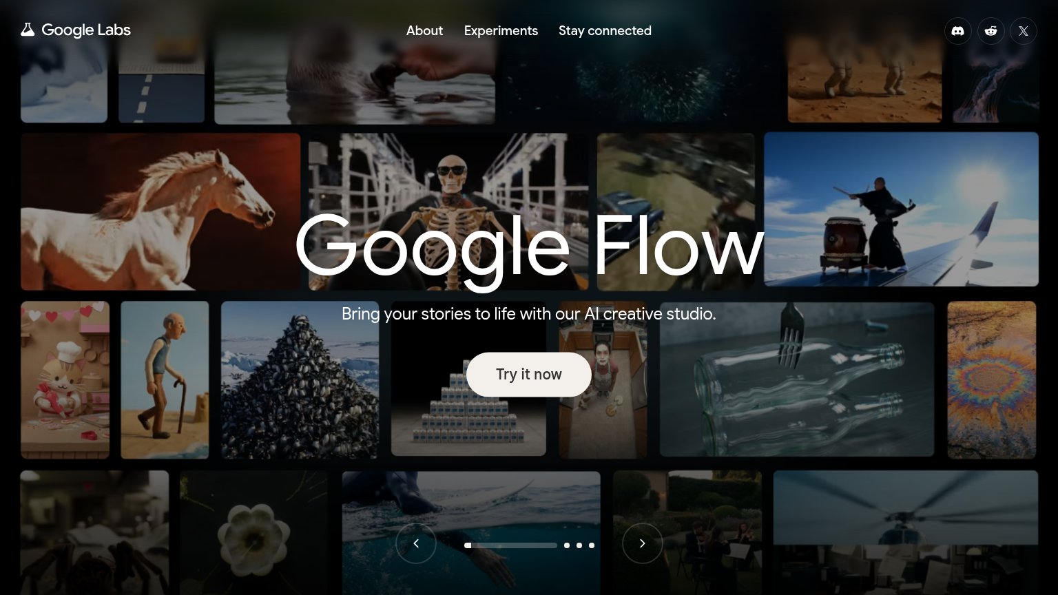 Flow (by Google) desktop capture for Information hierarchy