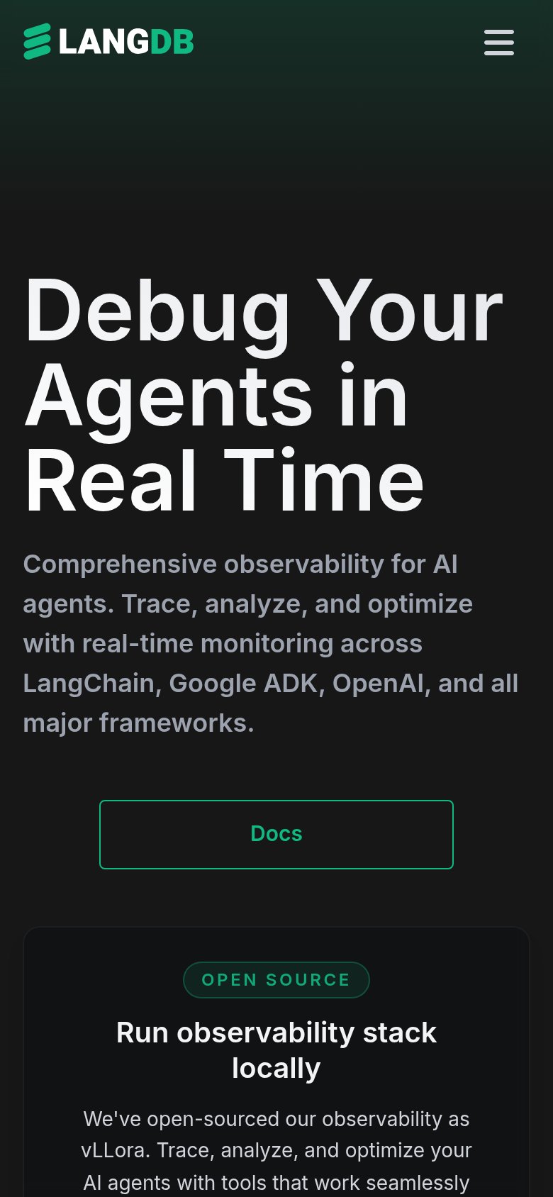 LangDB (AI Gateway) mobile capture for Mobile web