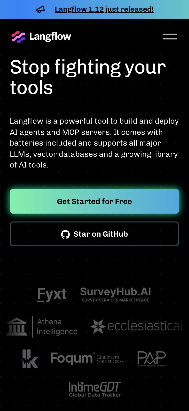 Langflow mobile capture for Mobile web