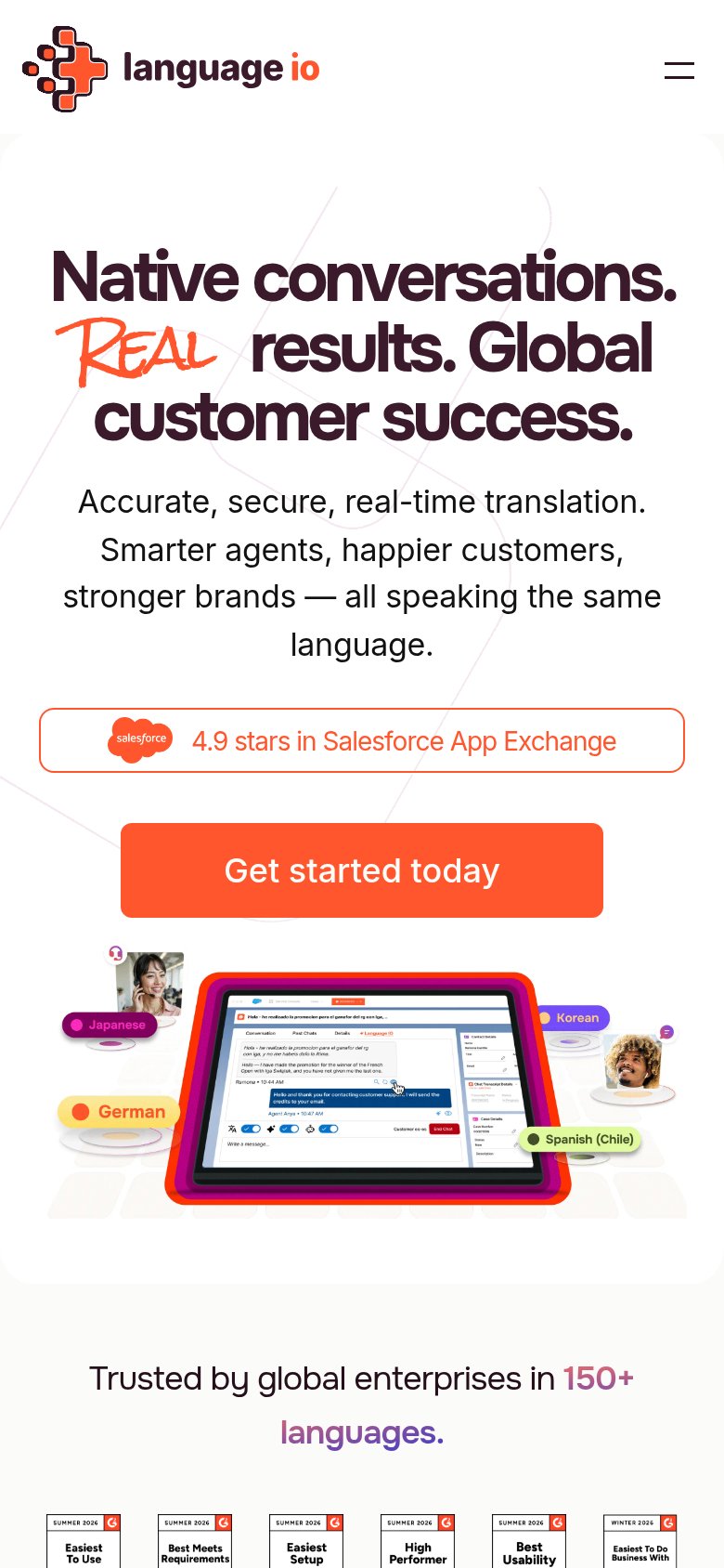 Language I/O mobile capture for Mobile web