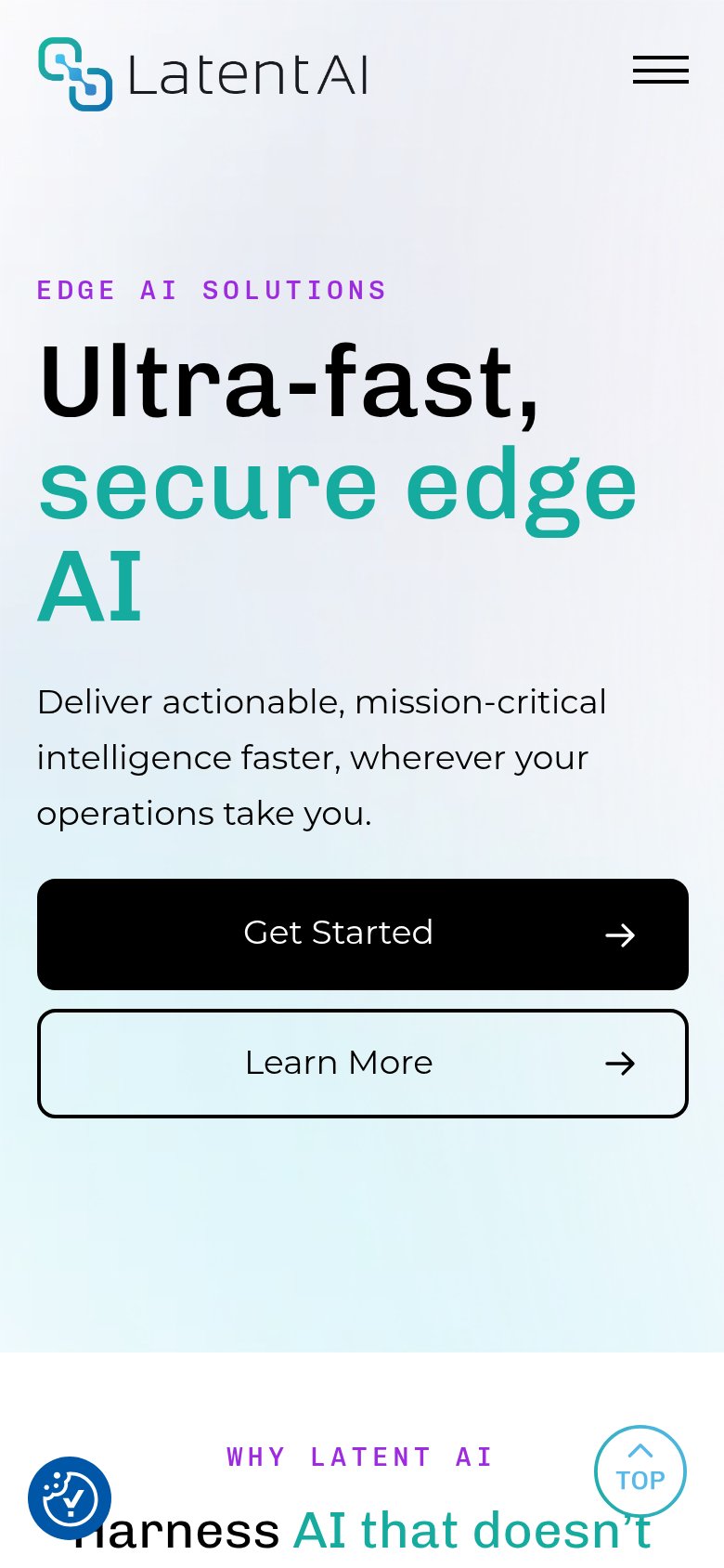 Latent AI mobile capture for Mobile web