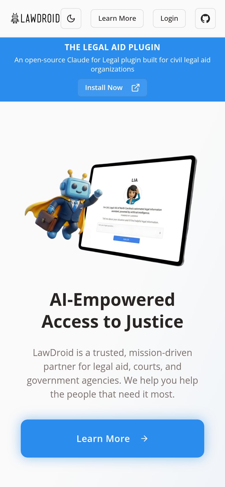 LawDroid mobile capture for Mobile web