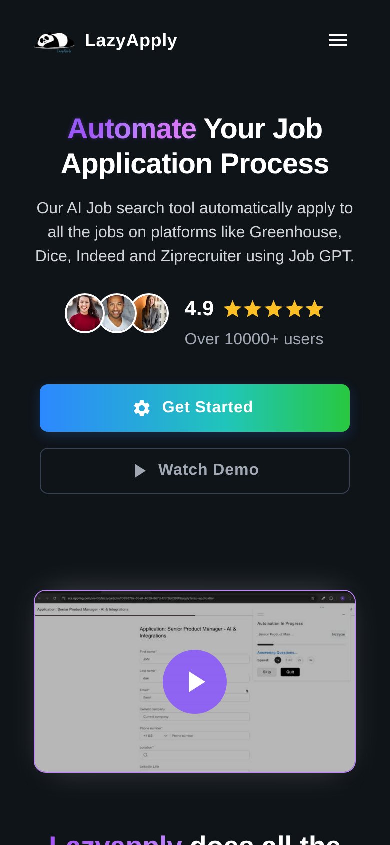 LazyApply mobile capture for Mobile web