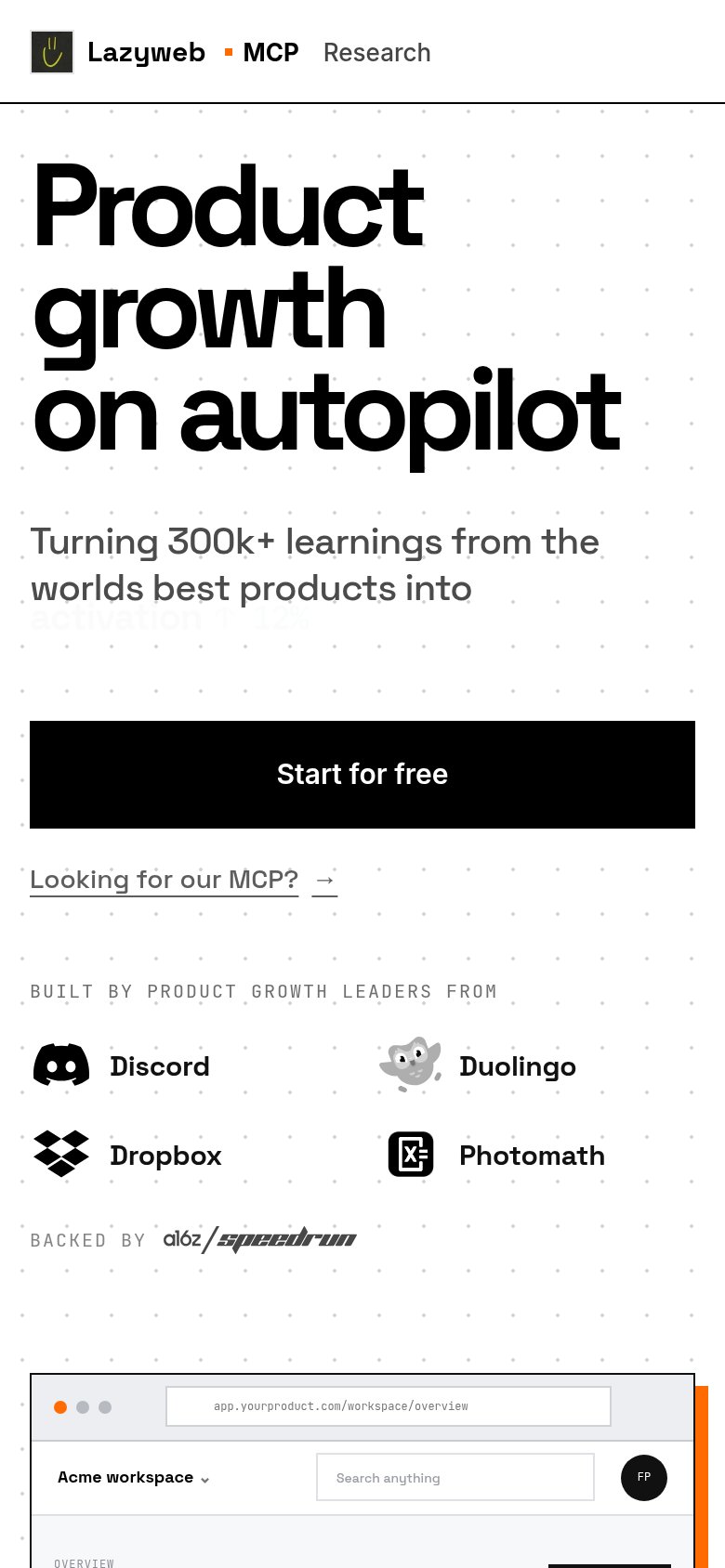 Mobile web capture of https://lazyweb.com/ on Aug 16, 2026