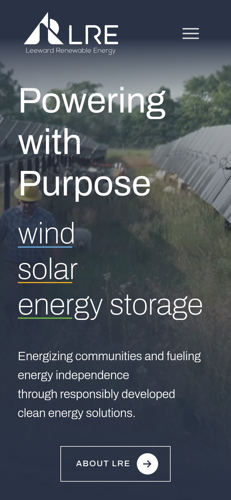 Leeward Renewable Energy mobile capture for Mobile web