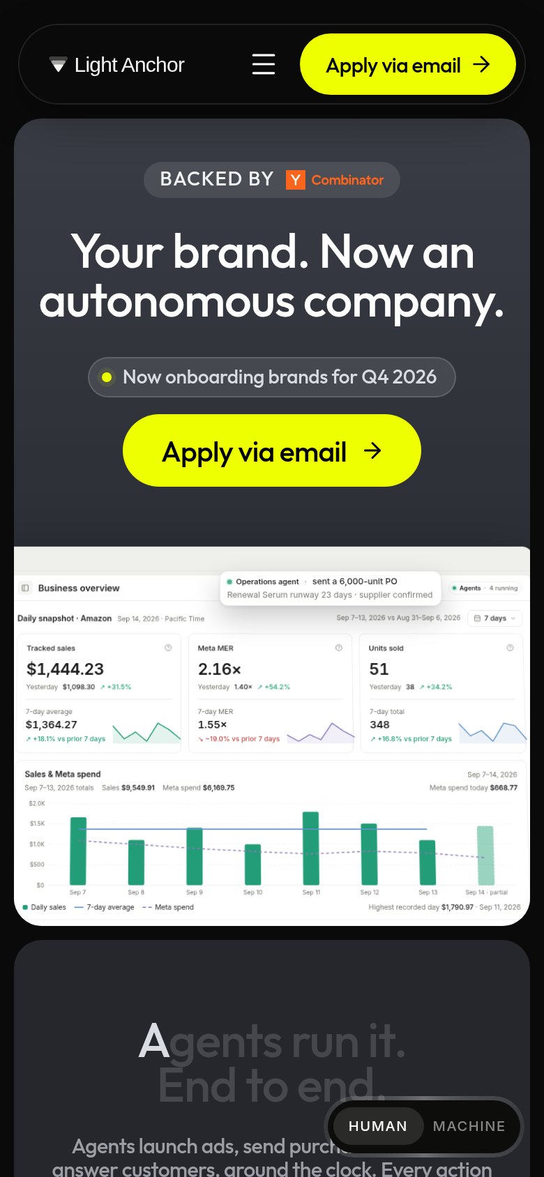 Light Anchor mobile capture for Mobile web