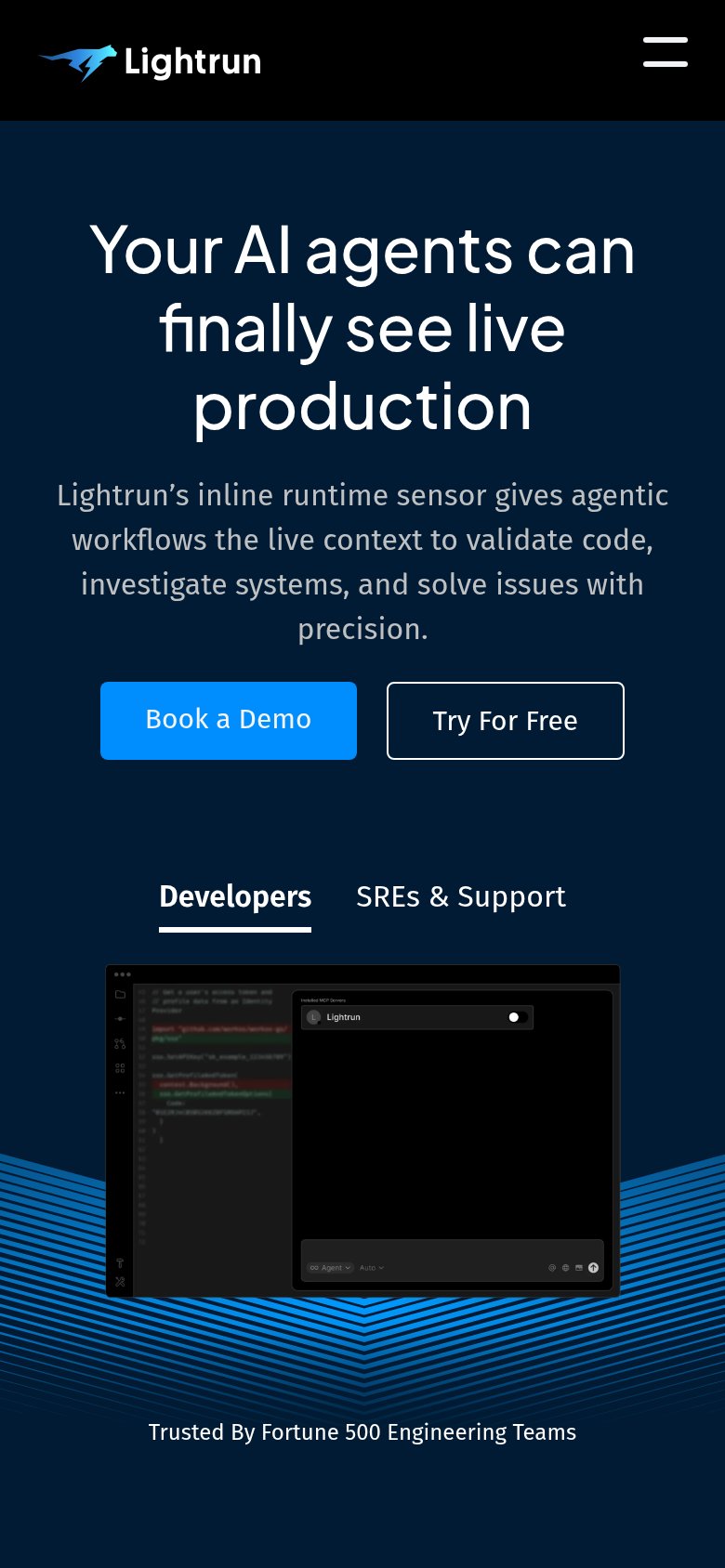 Lightrun mobile capture for Mobile web