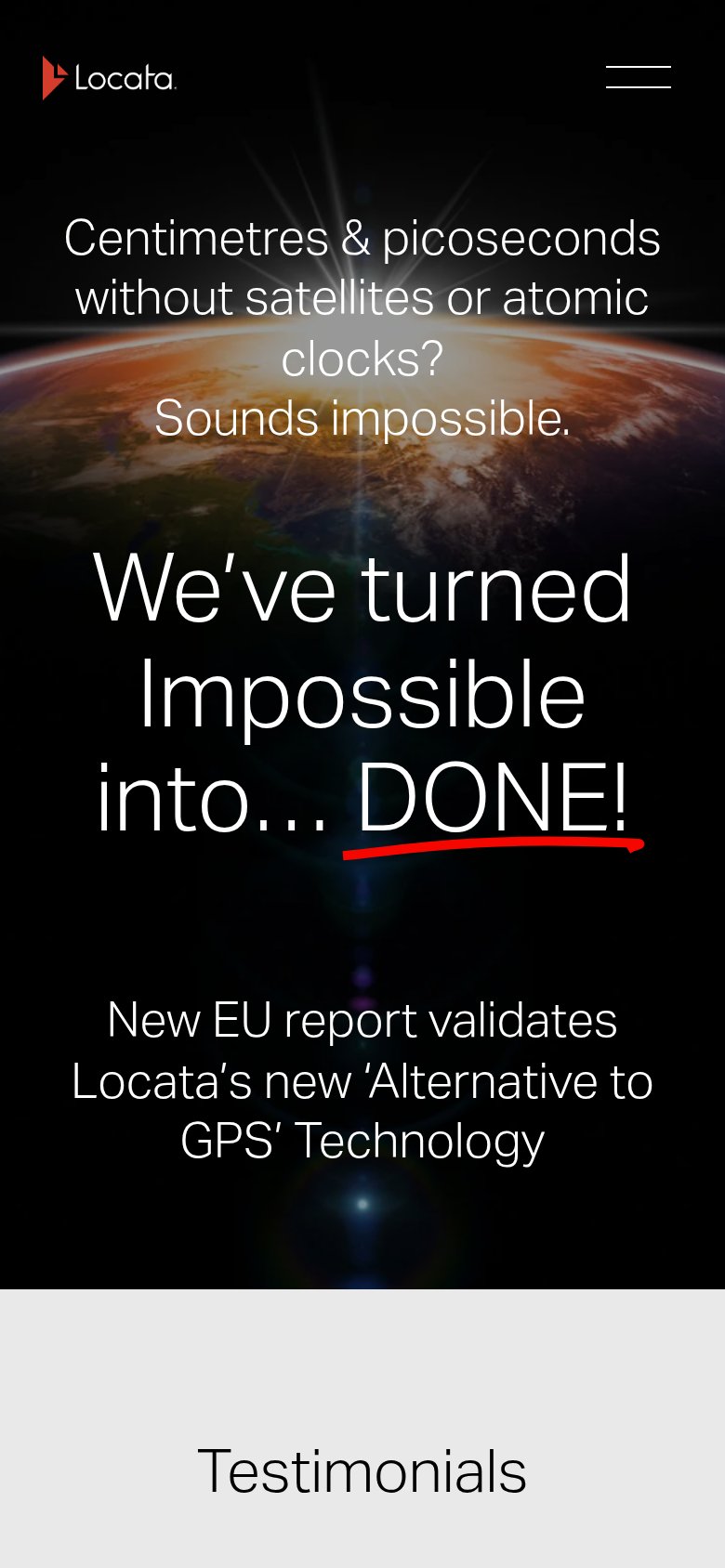 Locata mobile capture for Mobile web