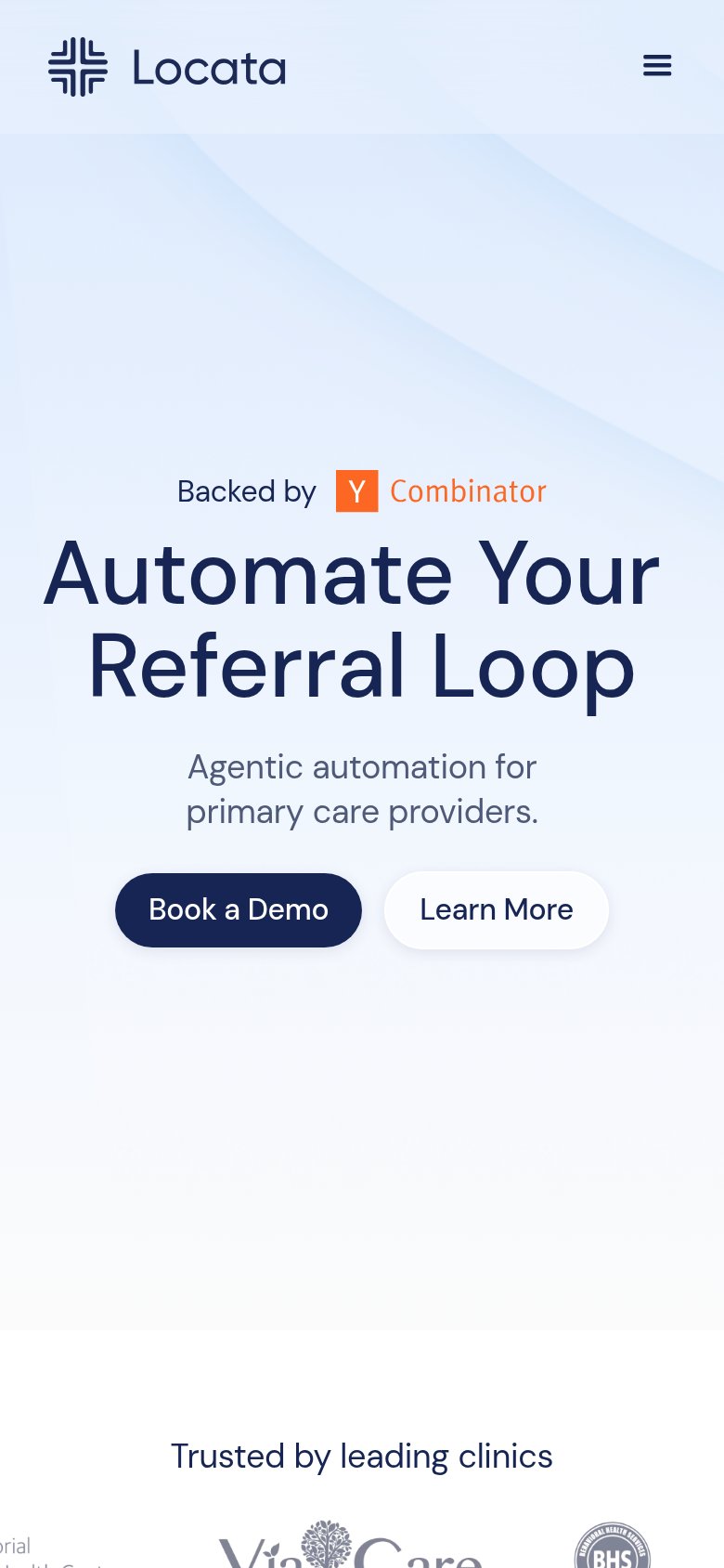 Locata mobile capture for Mobile web