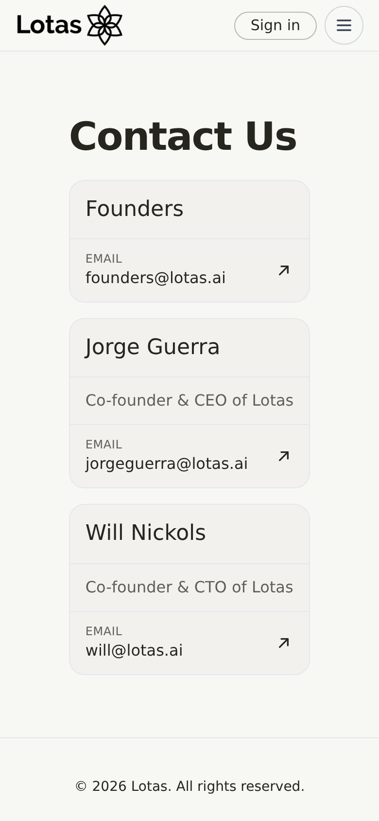 Lotas mobile capture for Mobile web