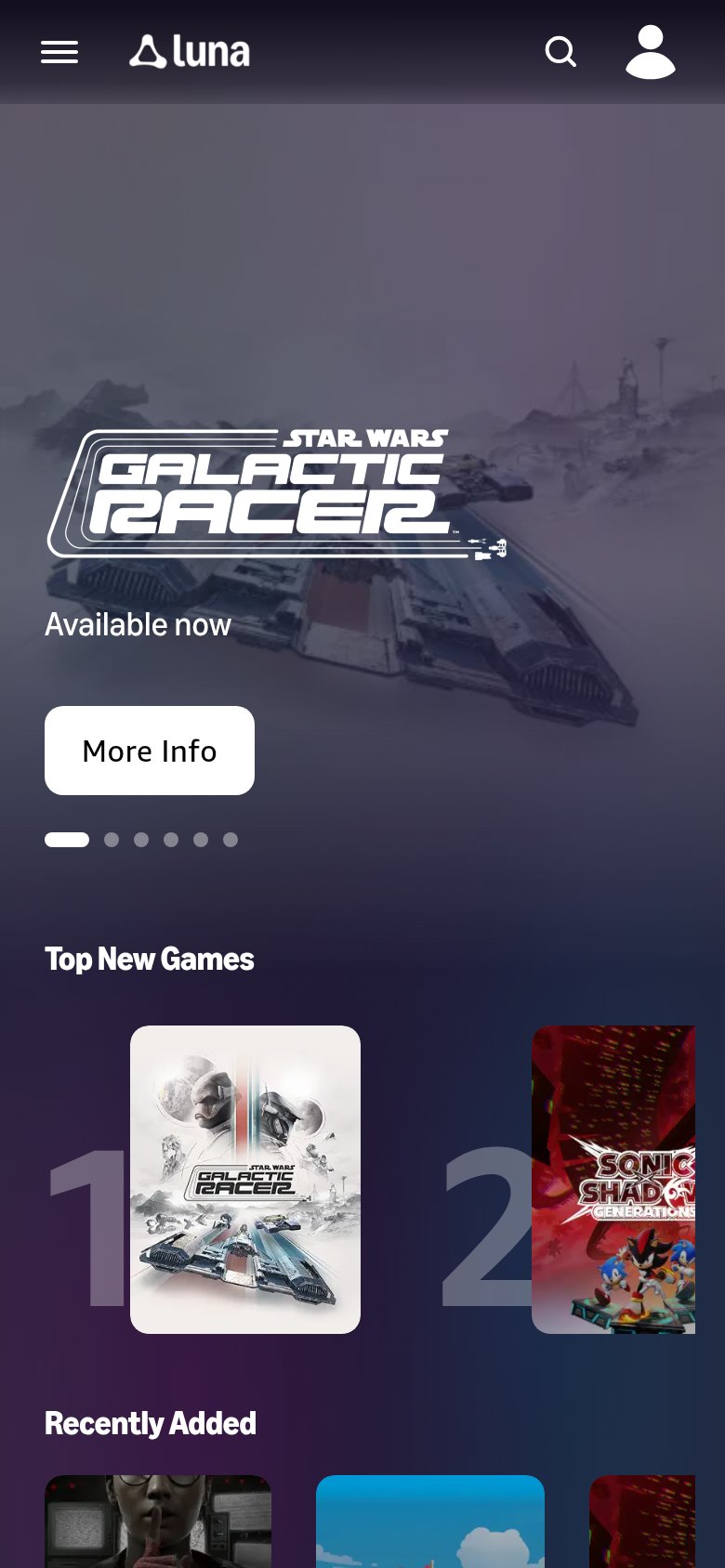 Amazon Luna mobile capture for Mobile web