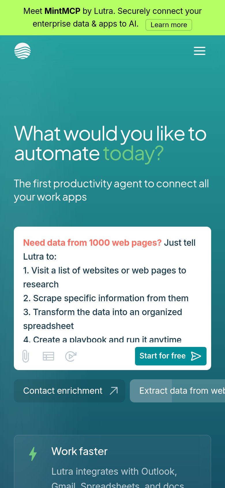 Lutra AI mobile capture for Mobile web