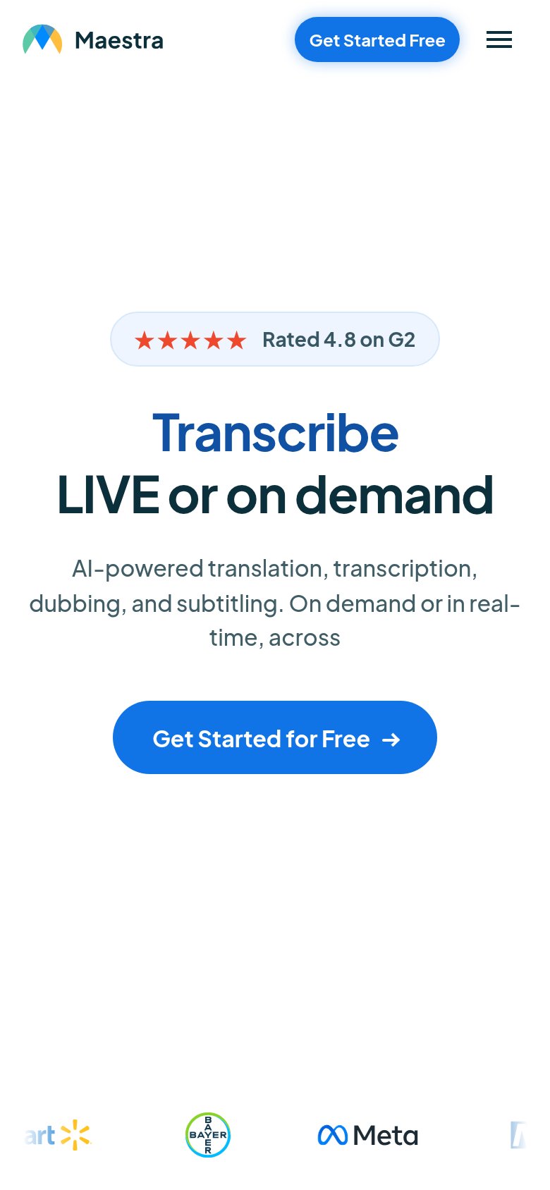Maestra AI mobile capture for Mobile web