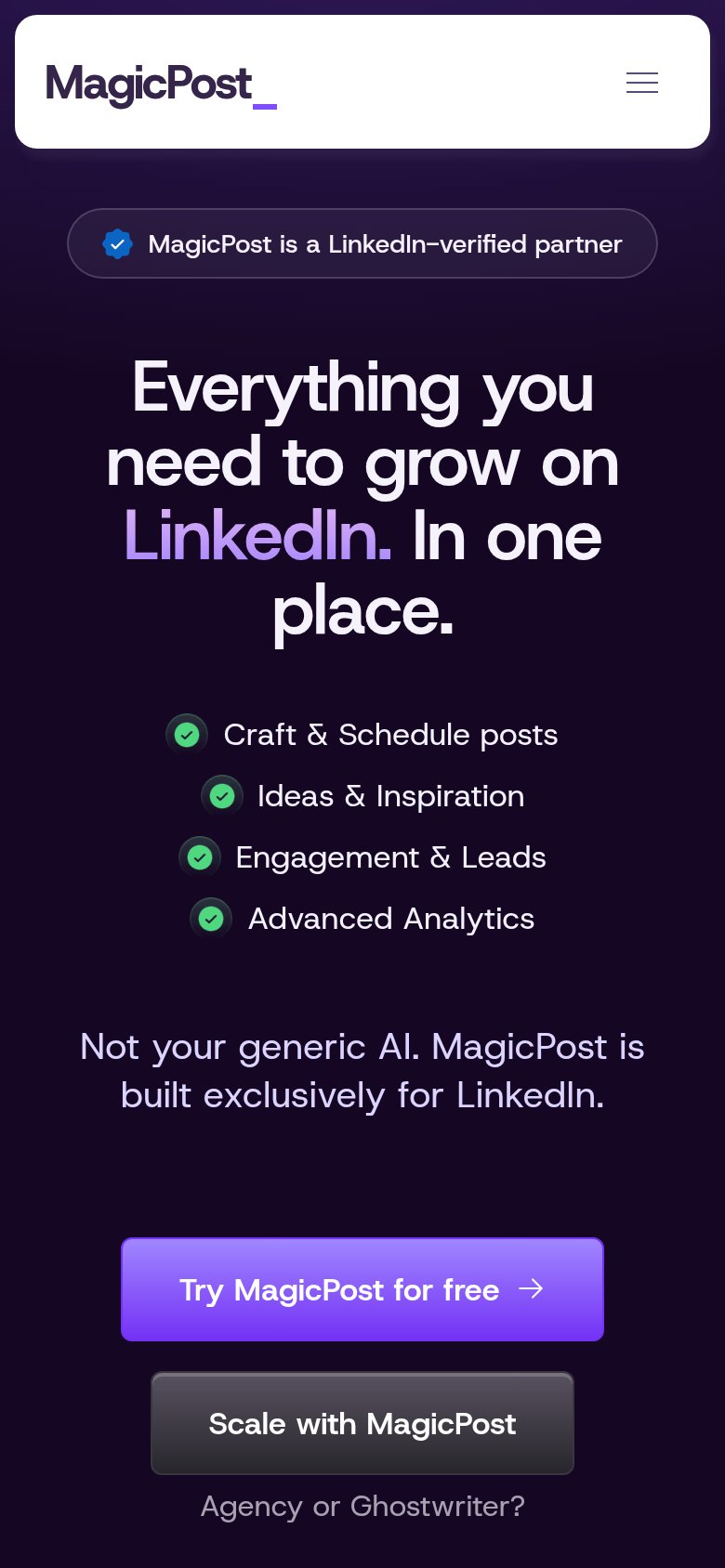 MagicPost mobile capture for Mobile web