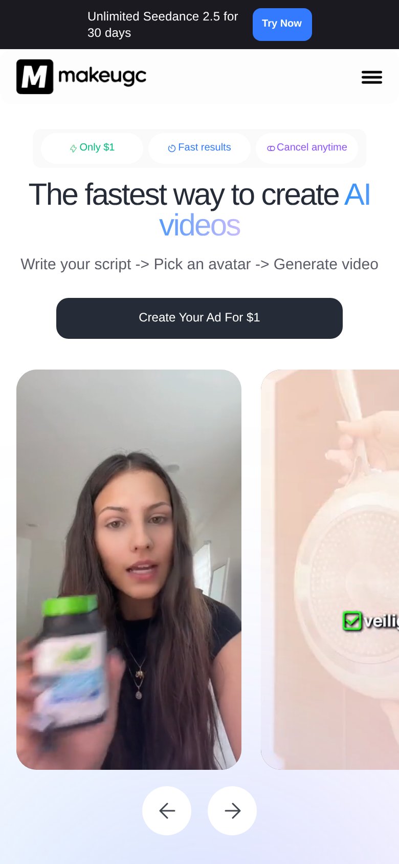 MakeUGC mobile capture for Mobile web