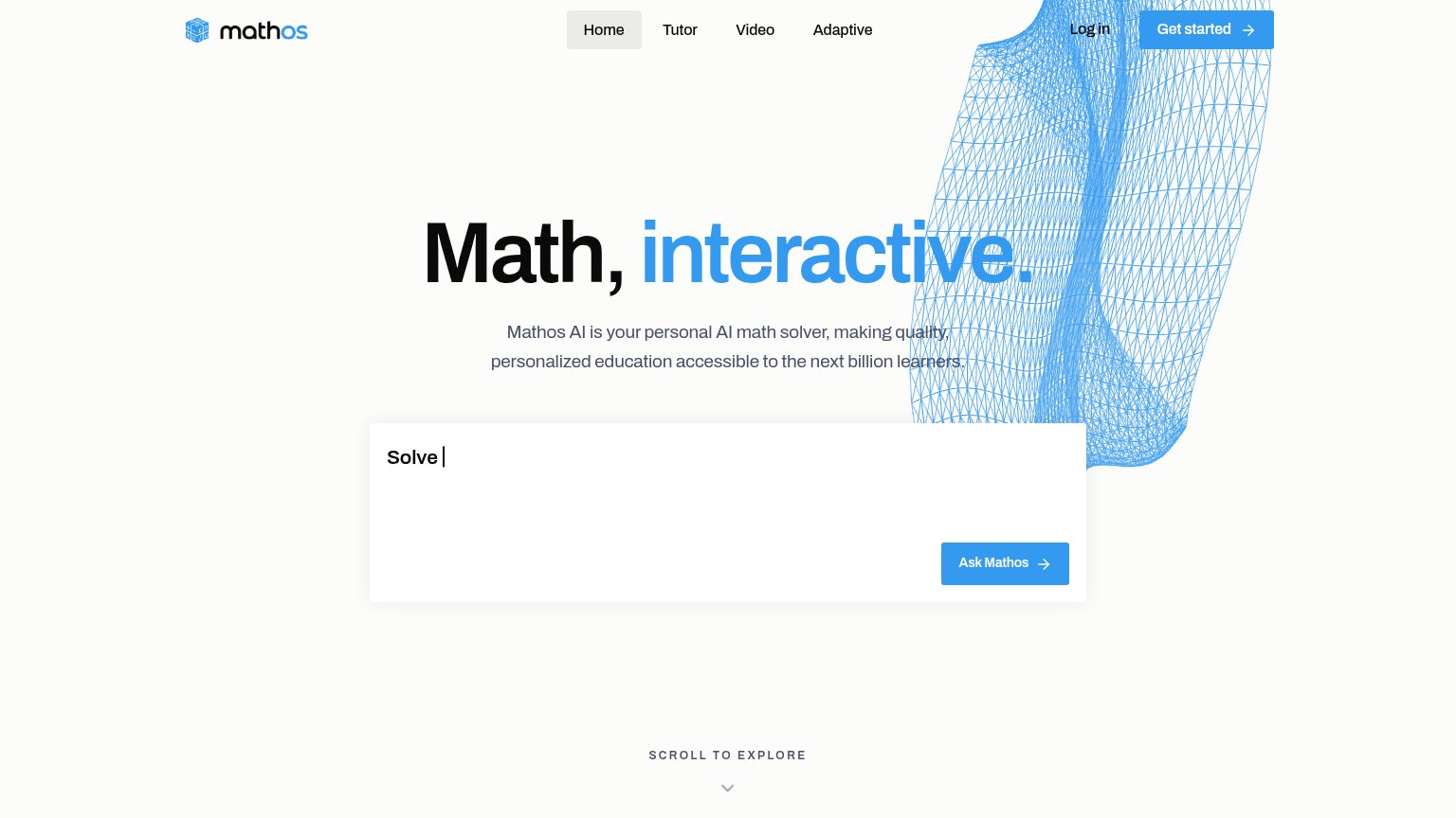 Mathos AI (MathGPT Pro) desktop capture for Information hierarchy