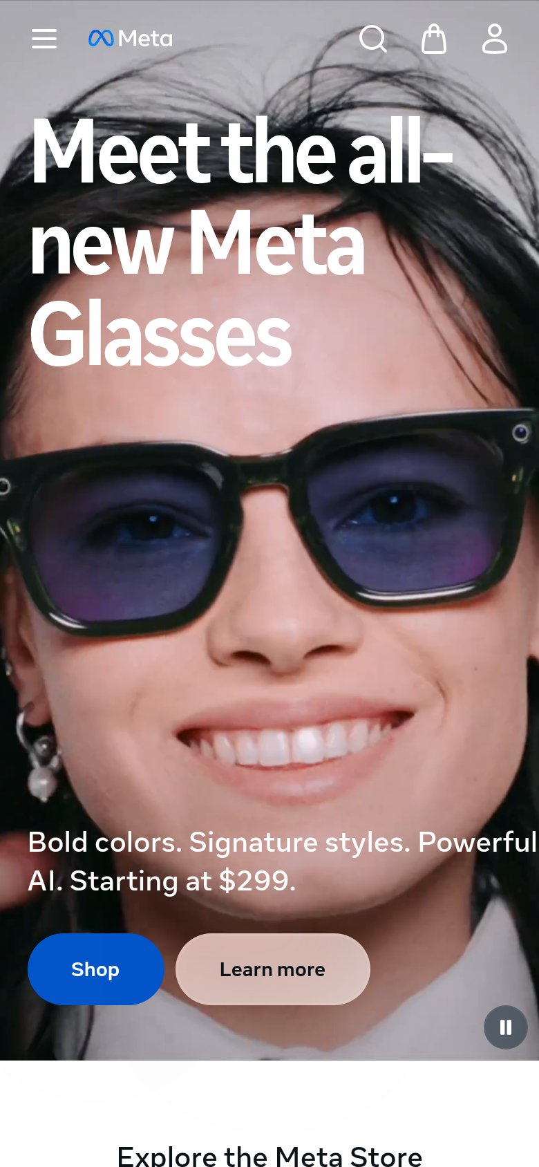 Ray-Ban Meta (Meta AI Glasses) mobile capture for Mobile web