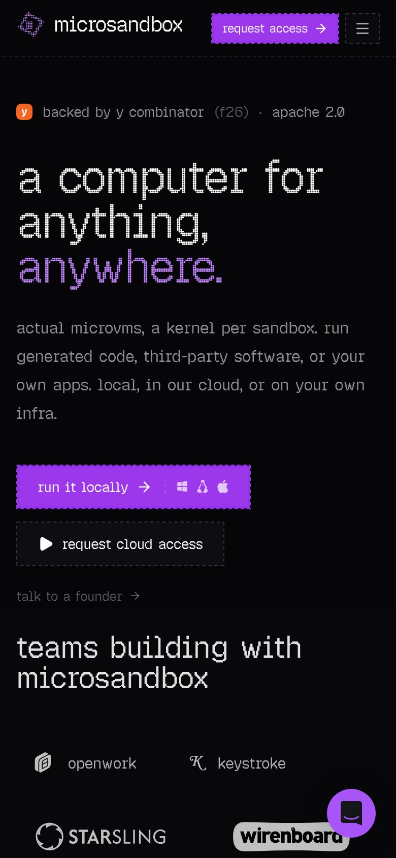 Microsandbox mobile capture for Mobile web