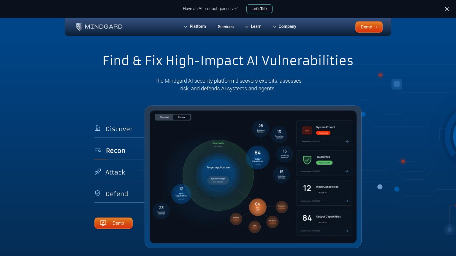 Mindgard desktop capture for Trust