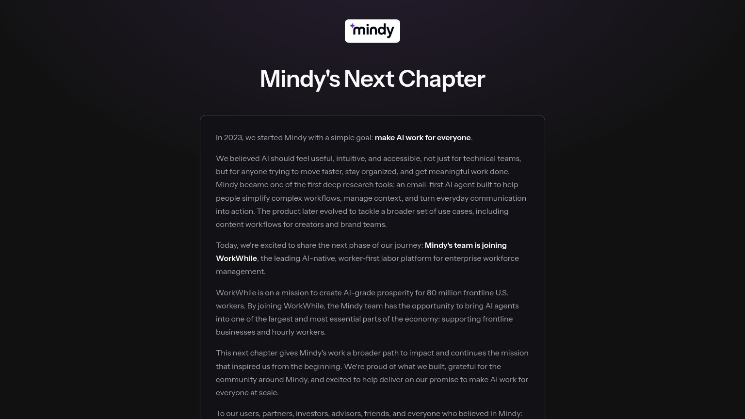 Mindy desktop capture for Trust