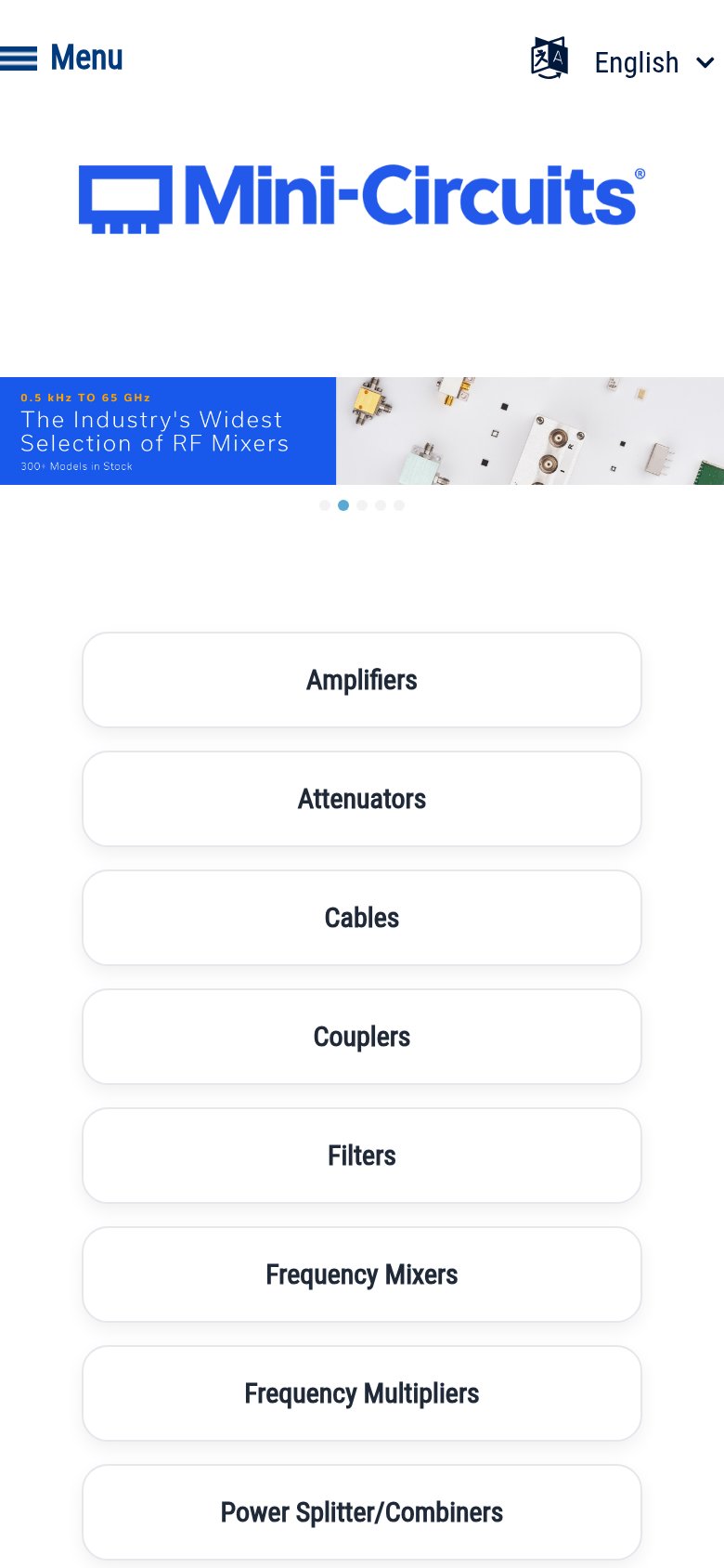 Mini-Circuits mobile capture for Mobile web