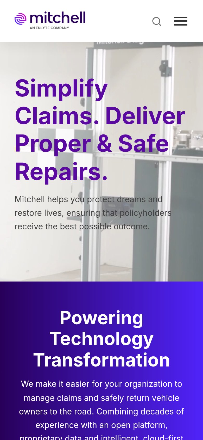 Mitchell (Enlyte) mobile capture for Mobile web