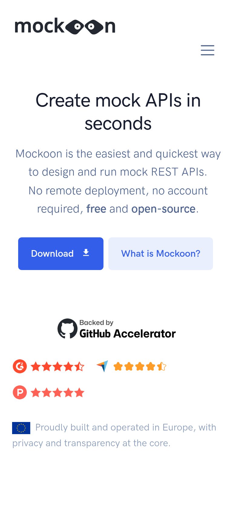 Mockoon mobile capture for Mobile web